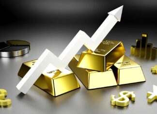 Grafika przedstawiająca wzrost cen złota