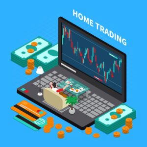 Grafika prezentująca trading w domu